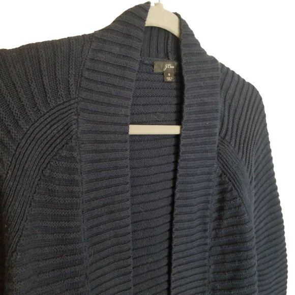 J. Crew Womens S Navy Blue Long Sleeves Open Front - Picture 5 of 8